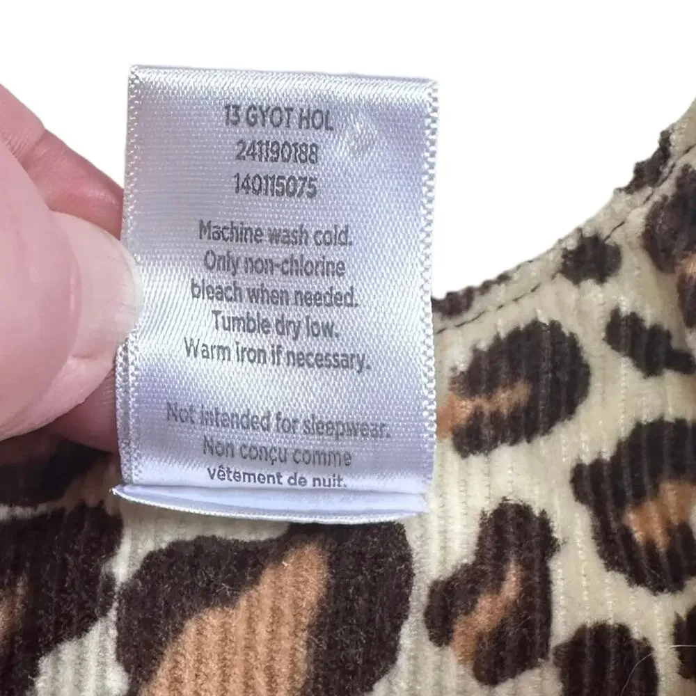 Gymboree Leopard Corduroy Dress Size 4 Animal Print